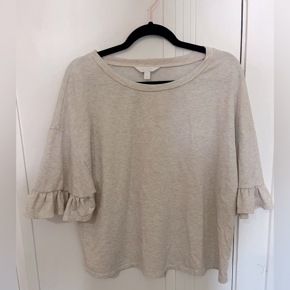 LAUREN CONRAD SZ L Soft sweater material top